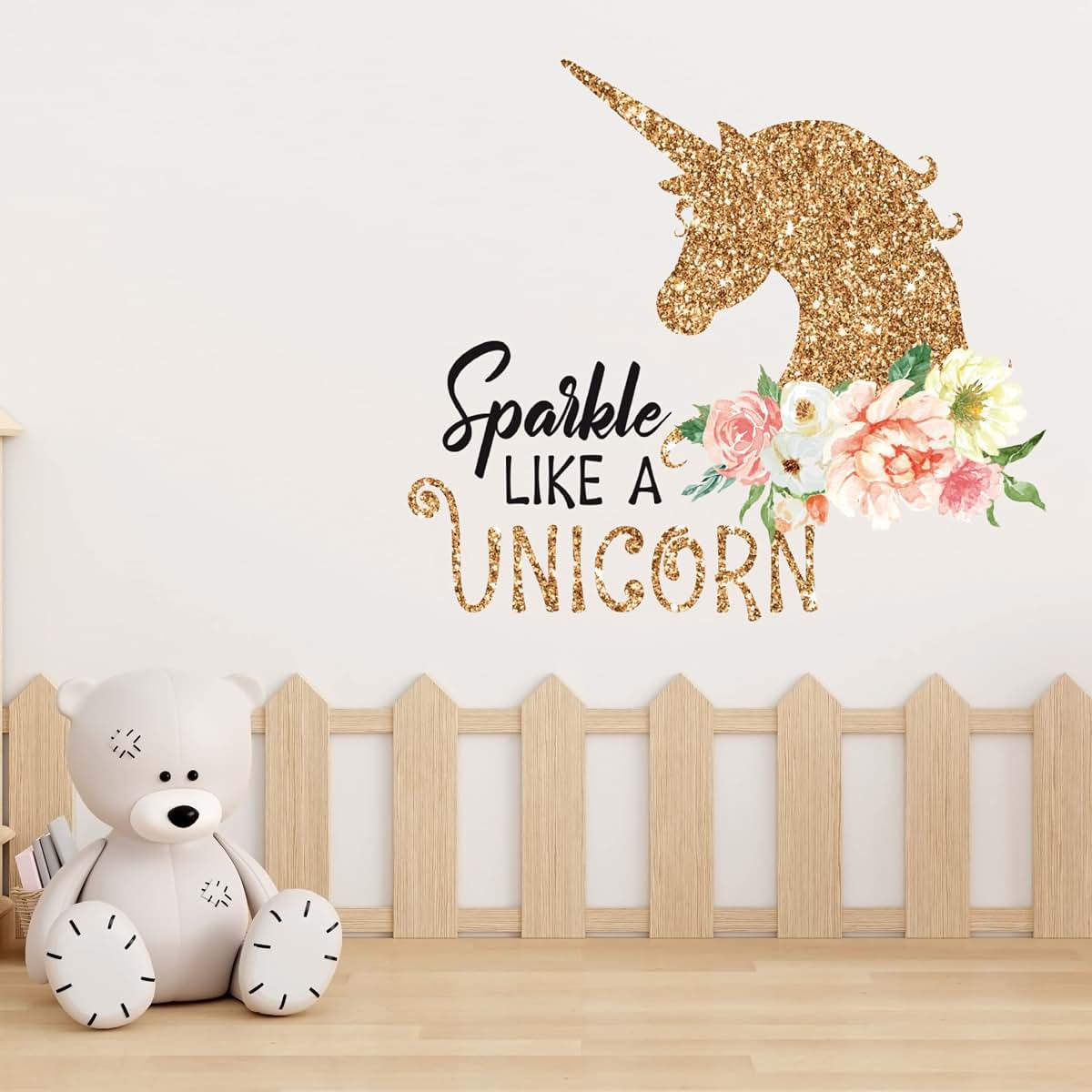 Kyle Cornhole Sparkle Gold Unicorn Wall Decals