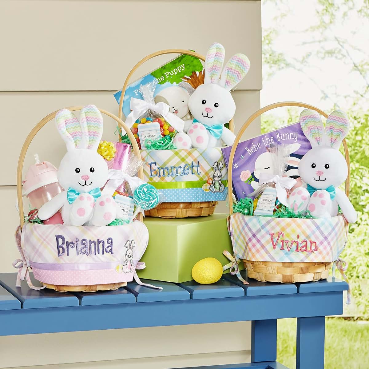 Let's Make Memories Personalized Easter Basket for Kids - For Boys - For Girls - Embroidered Name - Create Your Own (photo 3)