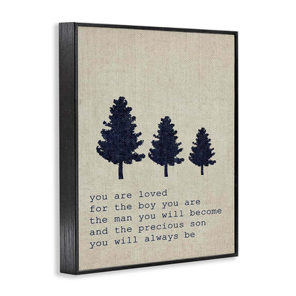Stupell Industries Loved Son Trees Framed Giclée Print 11x14 Inch