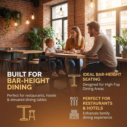 Greenwest Stager Direct Restaurant Wood Bar Height High Chair