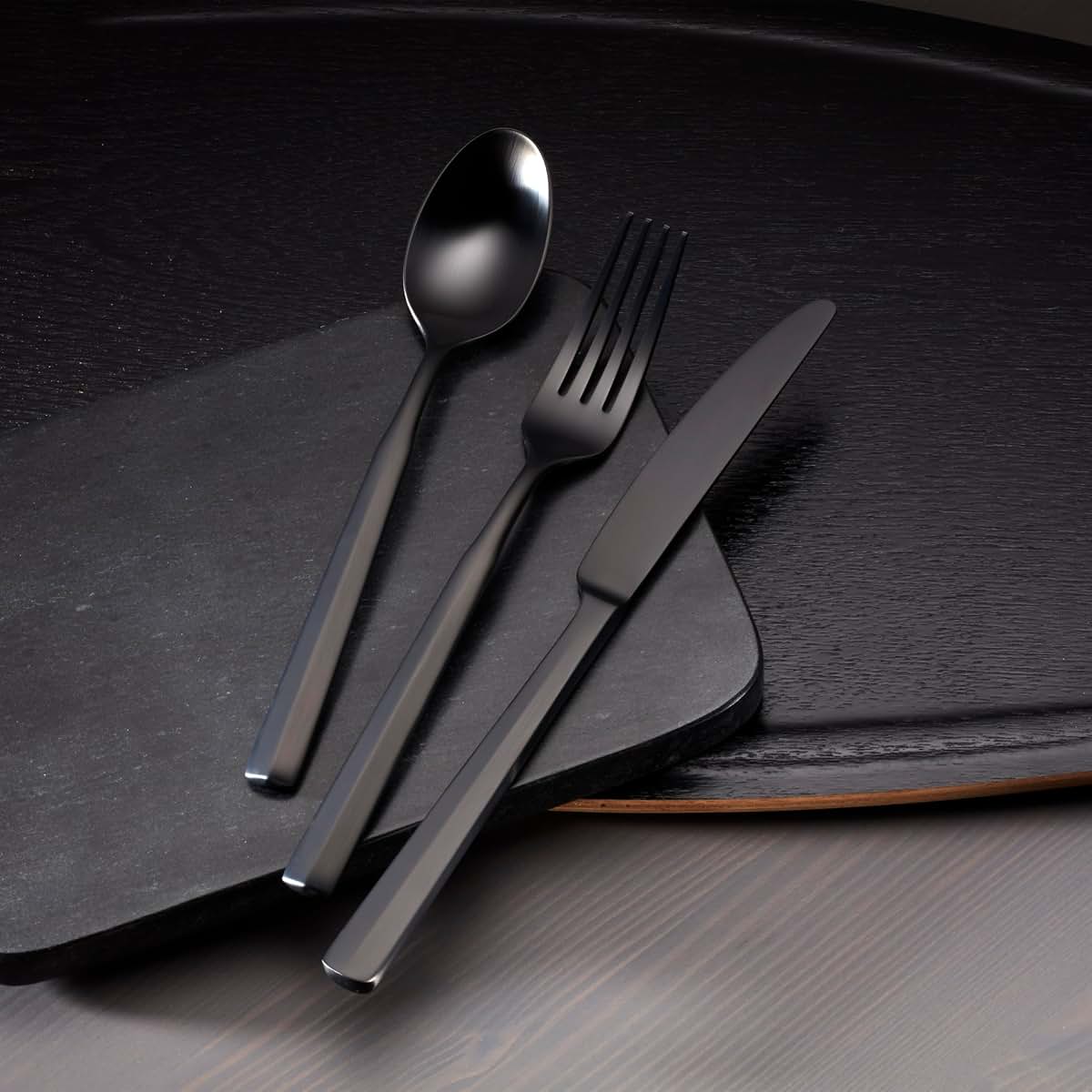 Oneida Ryder Black Satin 20-Piece Silverware Set