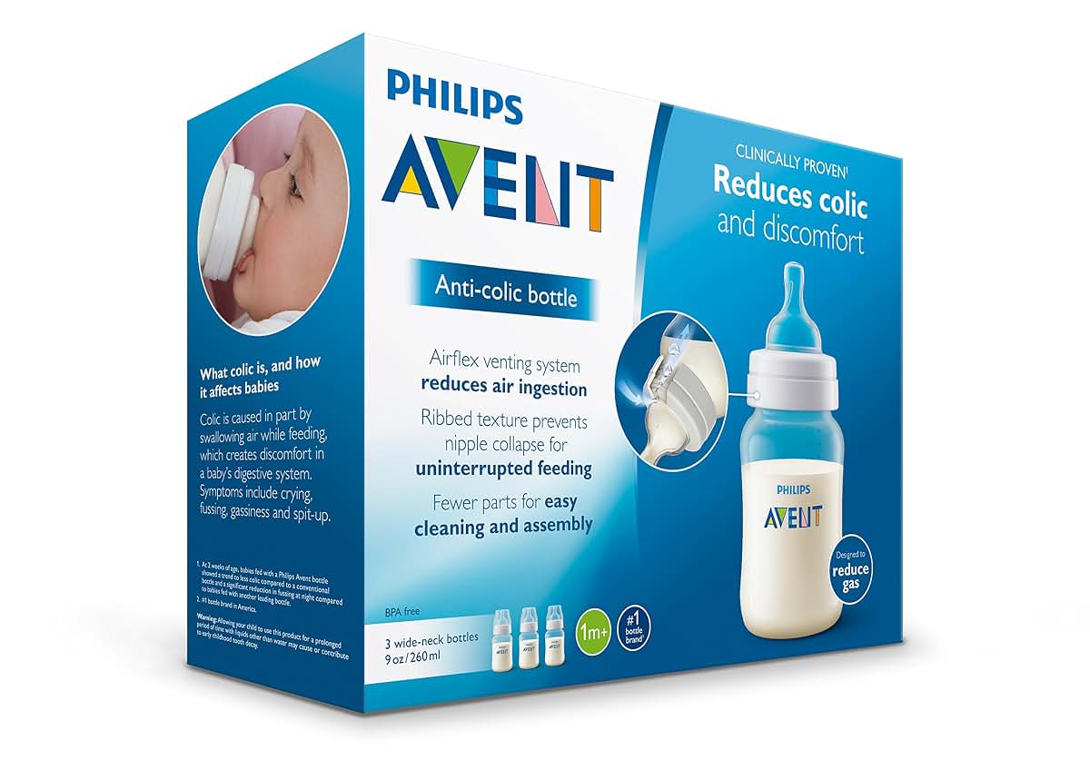 Philips Avent Anti-colic Baby Bottles Clear, 9oz 3 Piece (photo 4)