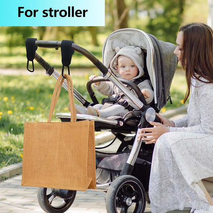 Berhapy Stroller Hooks - 2 Pack Pink Clips With Self-Locking Buckle (photo 3)
