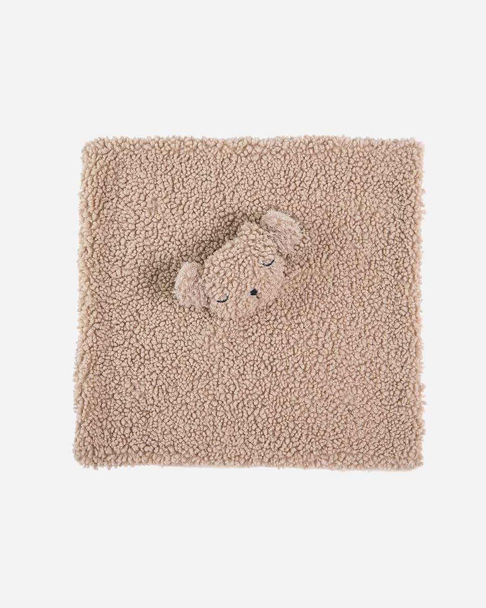 7 AM Enfant Lovey Bear Security Blanket - Ultra Soft Cotton Cuddle Blanket for Baby, Oatmeal