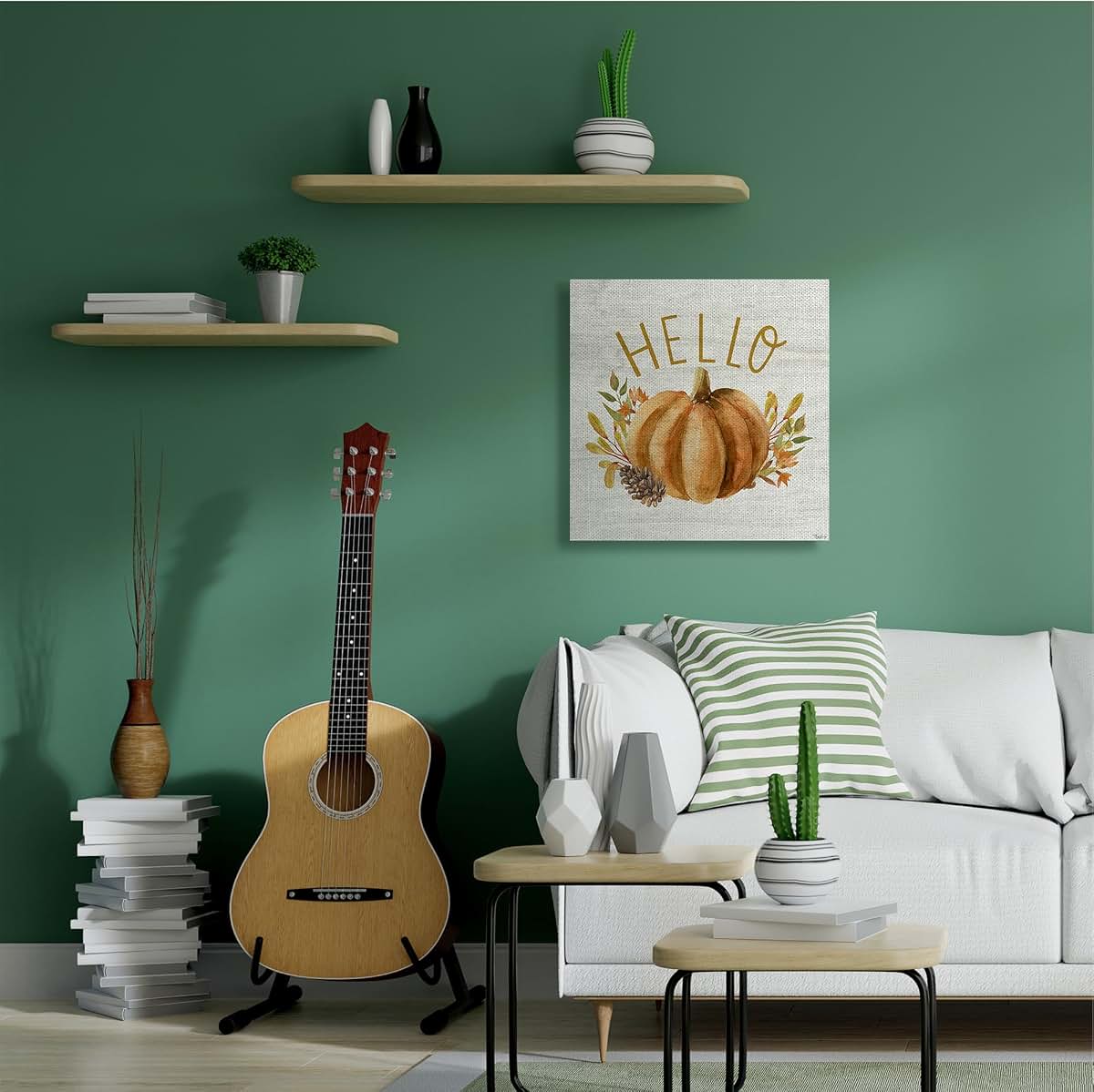 Stupell Industries Hello Pumpkin Canvas Art (30x30 Inches)