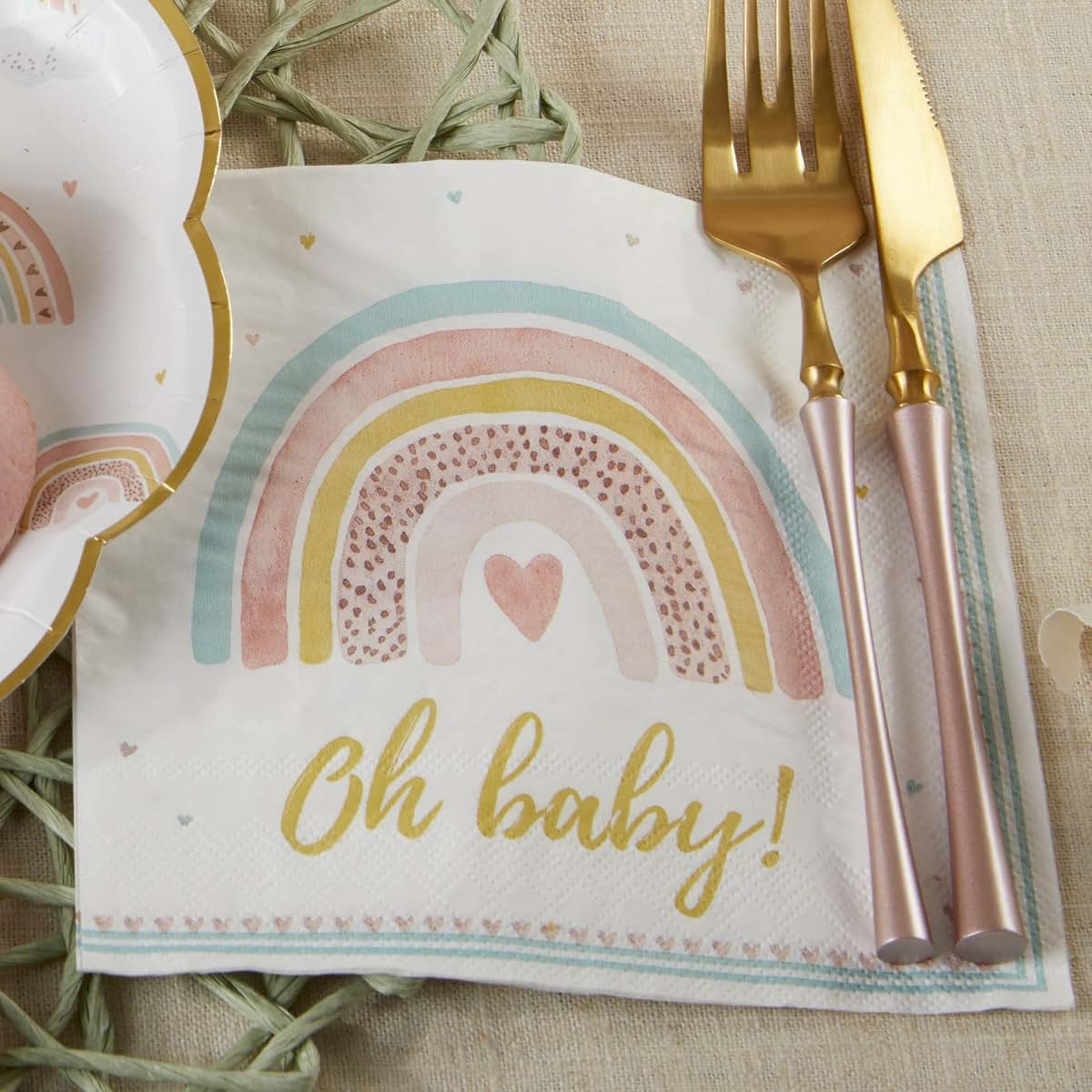 Kate Aspen Boho Rainbow Baby Shower Decorations, One Size, Napkins (photo 3)
