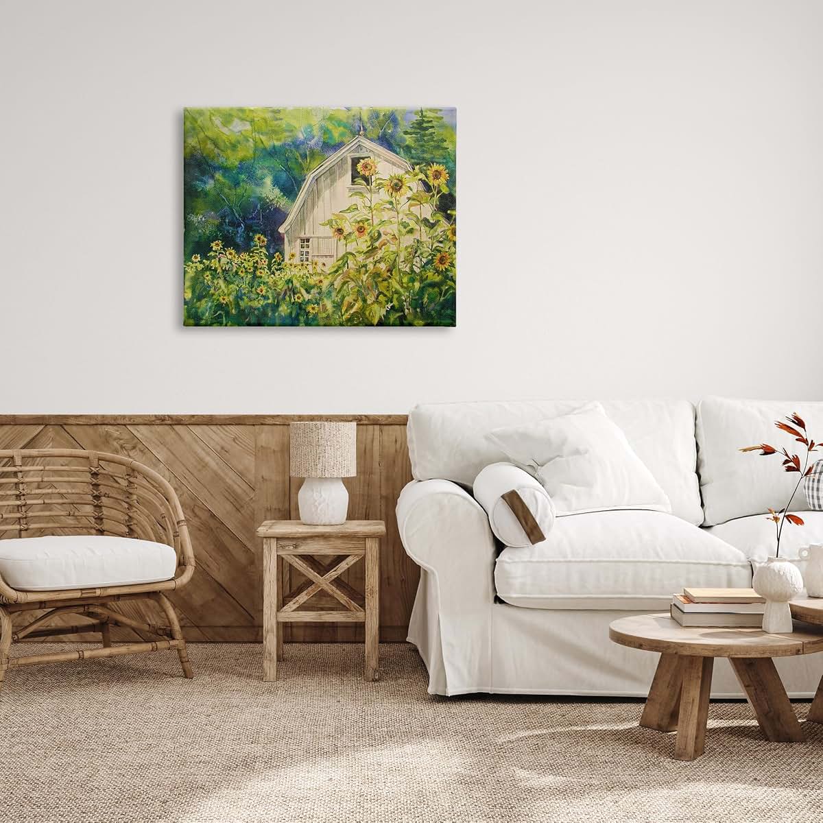 Stupell Industries Sunflower Field Canvas Wall Art for Living Room Decor