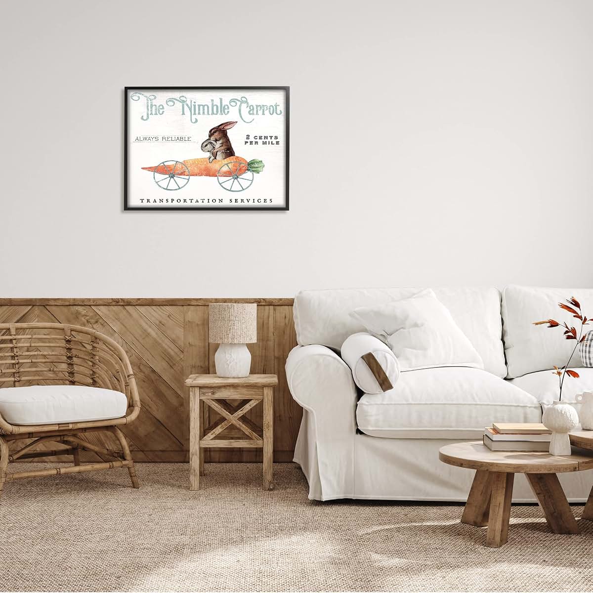Stupell Industries Vintage Easter Bunny Framed Giclee Art Black 30 X 24