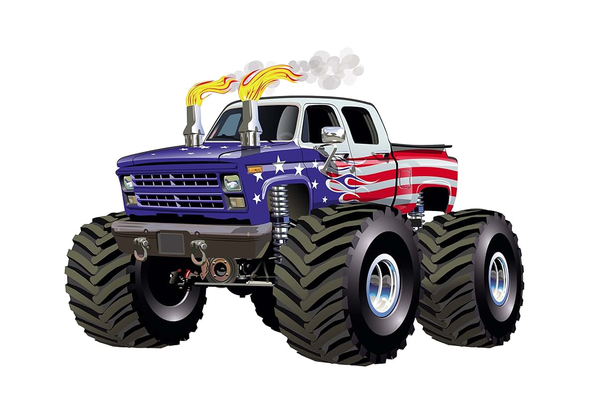 West Mountain Monster Truck Wall Decal