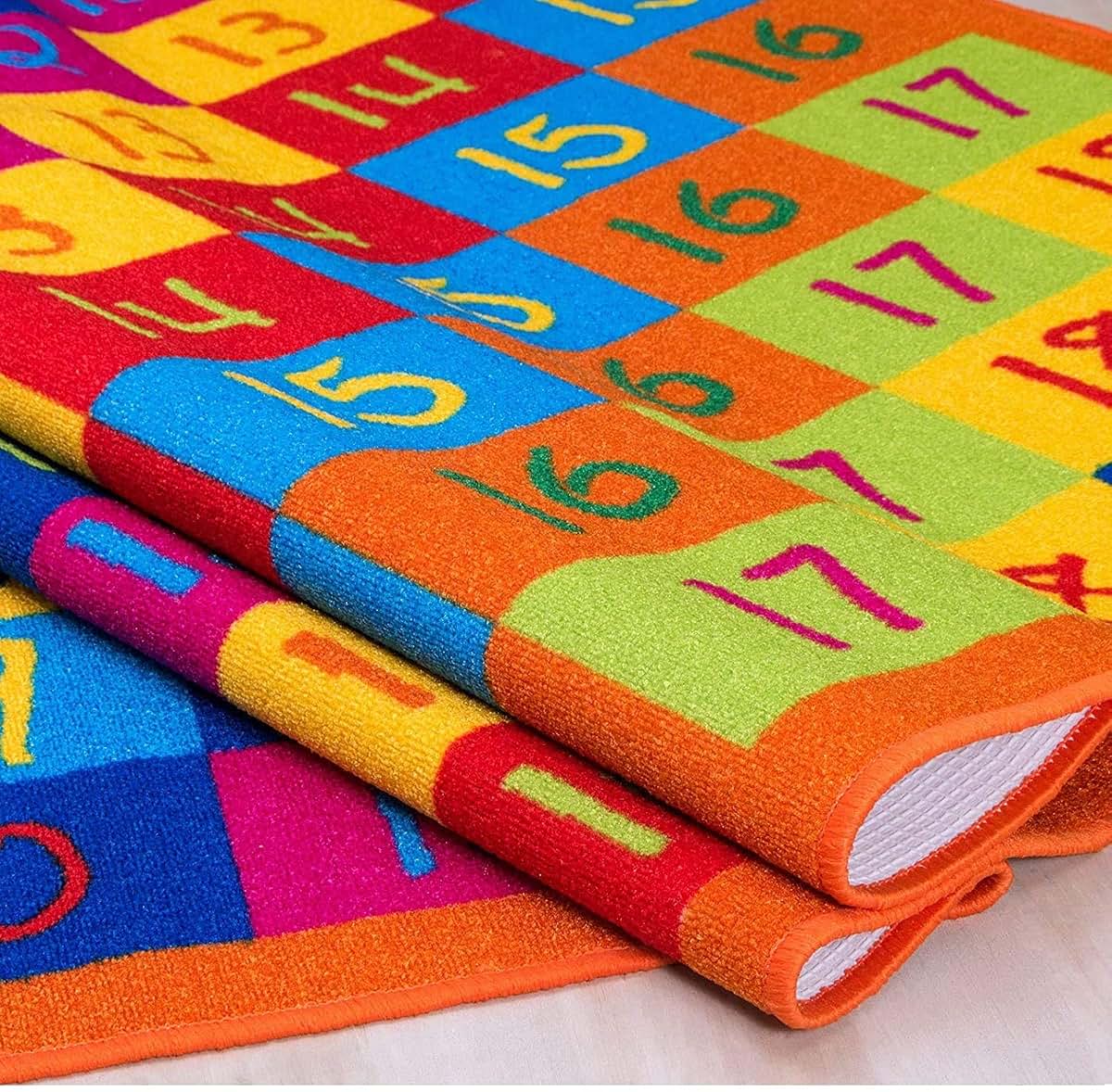 Educational Area Rug With Non-Slip Back (5 Feet X 7 Feet)