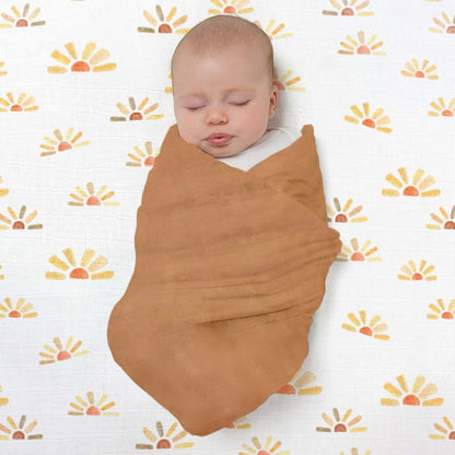SwaddleDesigns Cotton Muslin Swaddle Blankets, Set of 4, 46x46 in, Wind & River