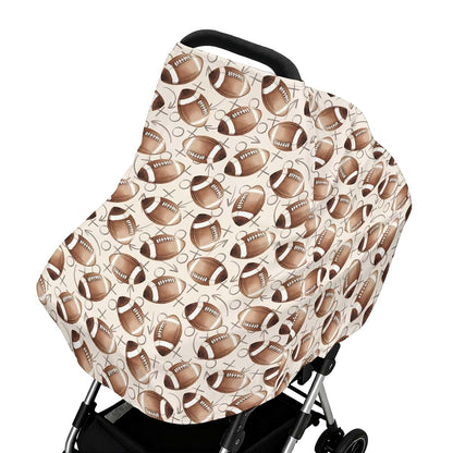 Cstdyfrv Football Game Day Baby Car Seat Cover And Nursing Canopy (photo 2)