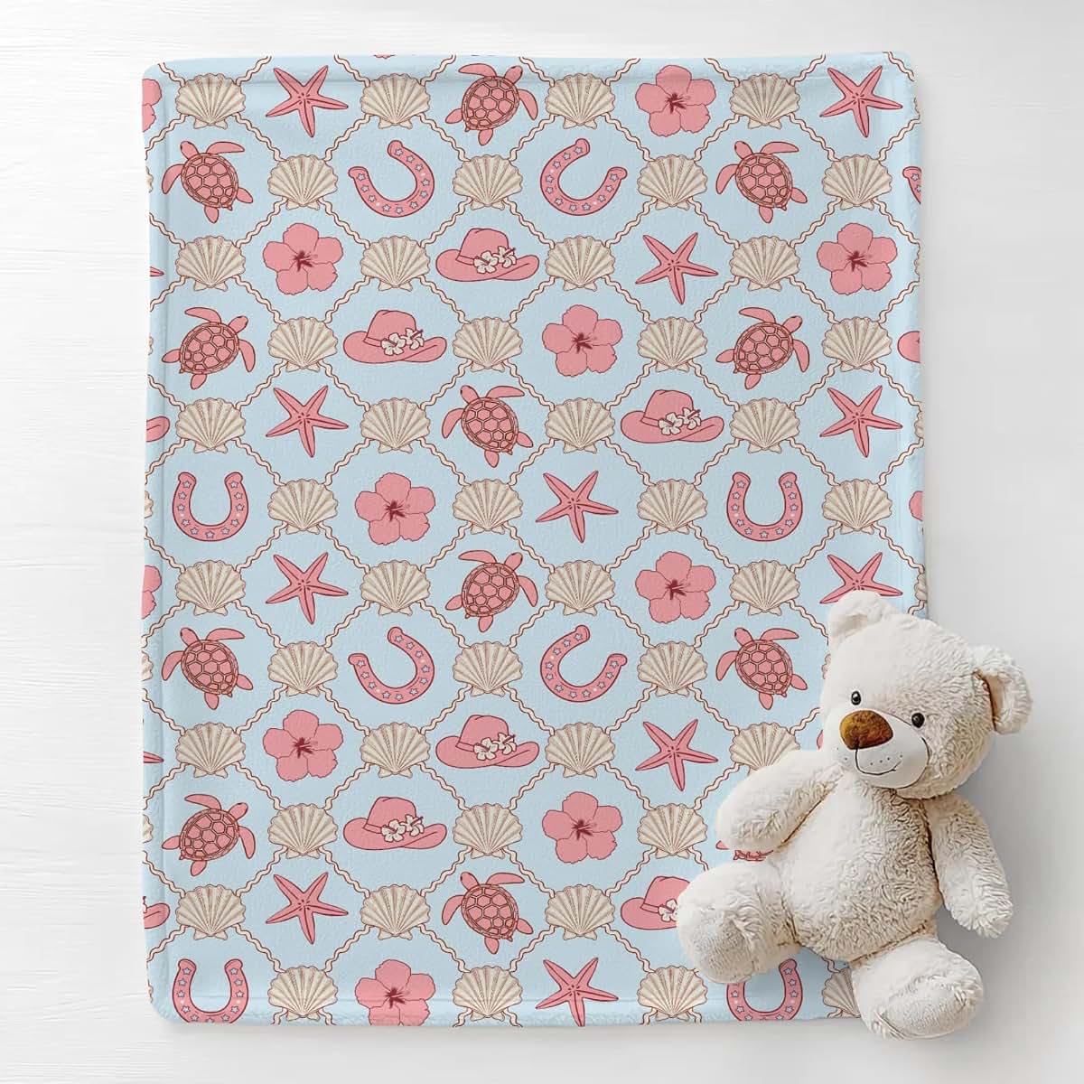 Cstdyfrv Coastal Cowgirl Baby Blankets for Boys Girls Western Cowgirl Swaddle Receiving Blanket Summer Beach Soft (photo 2)