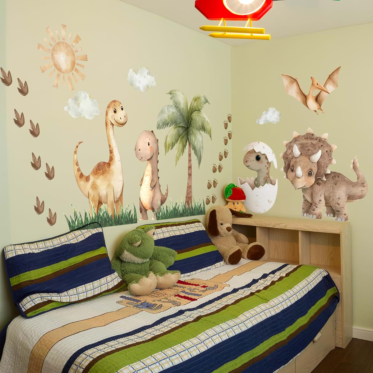 Dinosaur Wall Decal Set for Nursery and Kids Room Decor