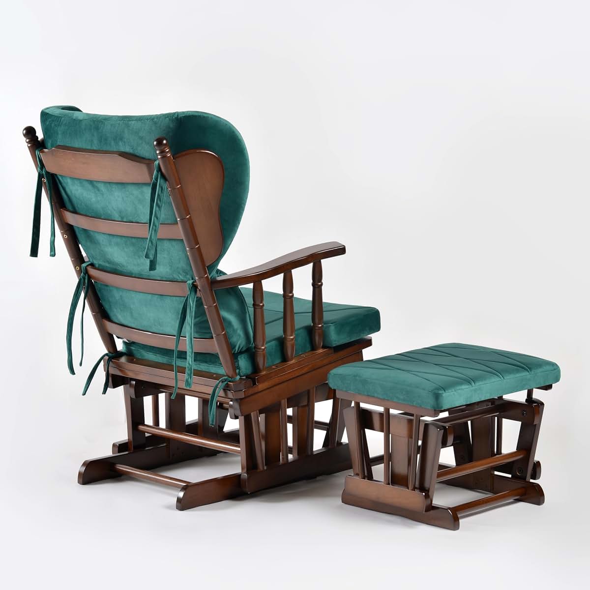 Norm Concept Comfort Deluxe Glider Chair and Ottoman Set in Green