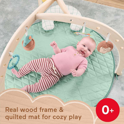 Fisher-Price Wood Baby Playmat Lay & Play Deluxe Activity Gym