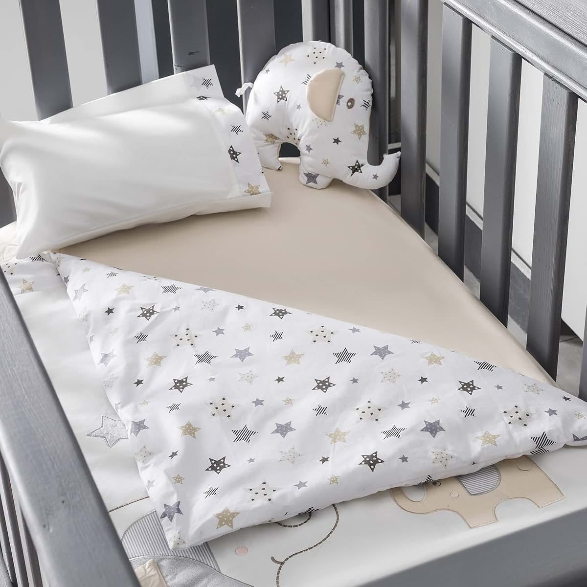 QoupQuru Baby Turkish Cotton Crib Bedding Set for Nursery Decor