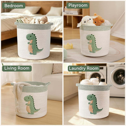 INough Baby Hamper Large Toy Storage Basket for Toddlers Boys, Dinosaur Room Decor (photo 4)