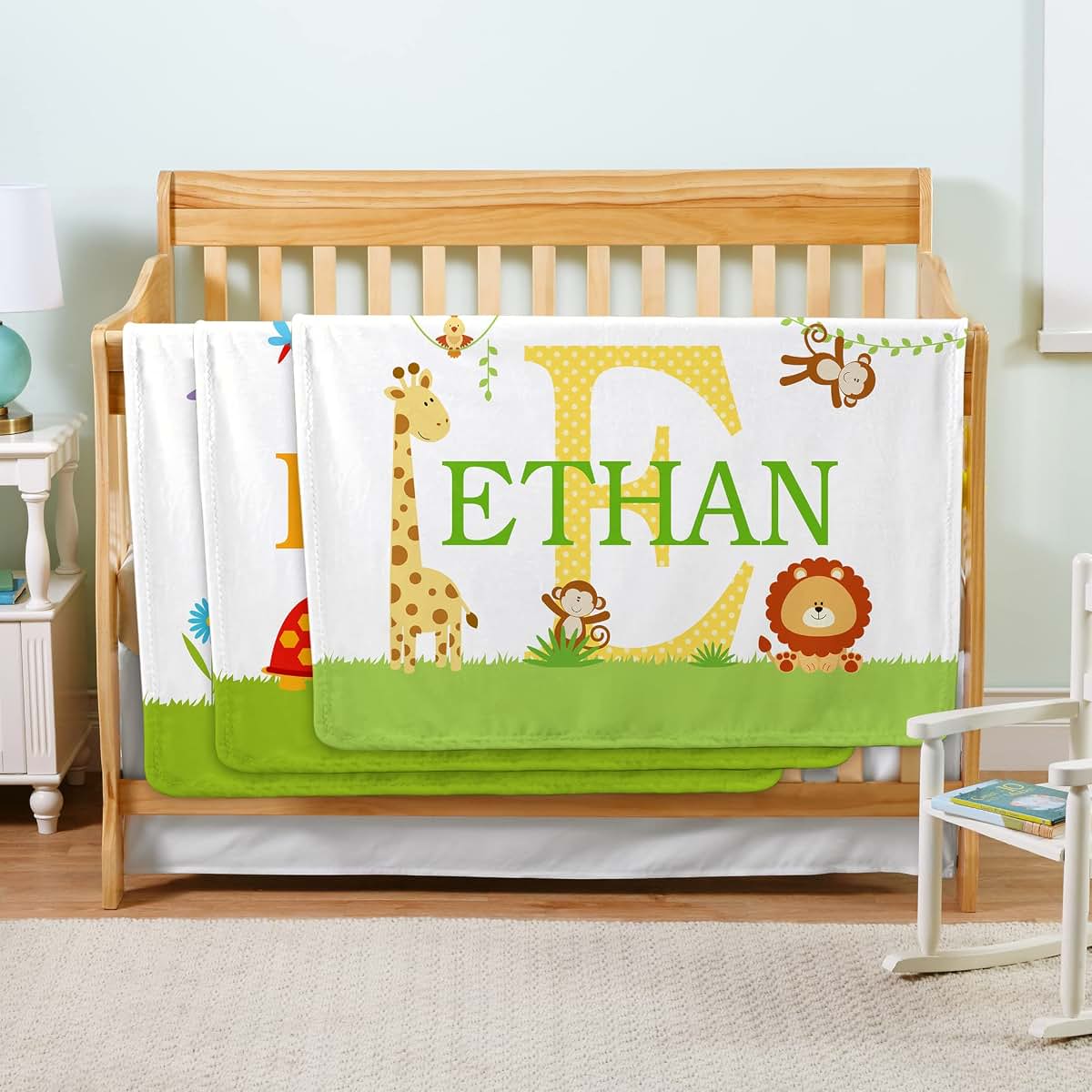 Let's Make Memories Personalized My Own Name Baby Blanket - Sports (photo 2)