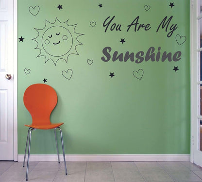 All Things Valuable You Are My Sunshine Nursery Wall Sticker Decal