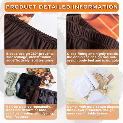 BabyOneStop Adult Reusable Cotton Cloth Diapers, 2 Pack