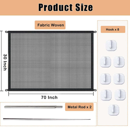 Mesh Pet Gate for Dogs - Portable Puppy Safety Fence Guard for Stairs and Doorways