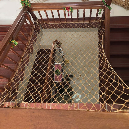 CHINLIFE Brown Stair Safety Net with 10cm Mesh (photo 4)