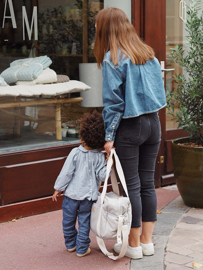 Béaba BEABA Paris Diaper Bag, Large Capacity Baby Diaper Bag with Removable Strap for Baby Stroller, Includes Changing