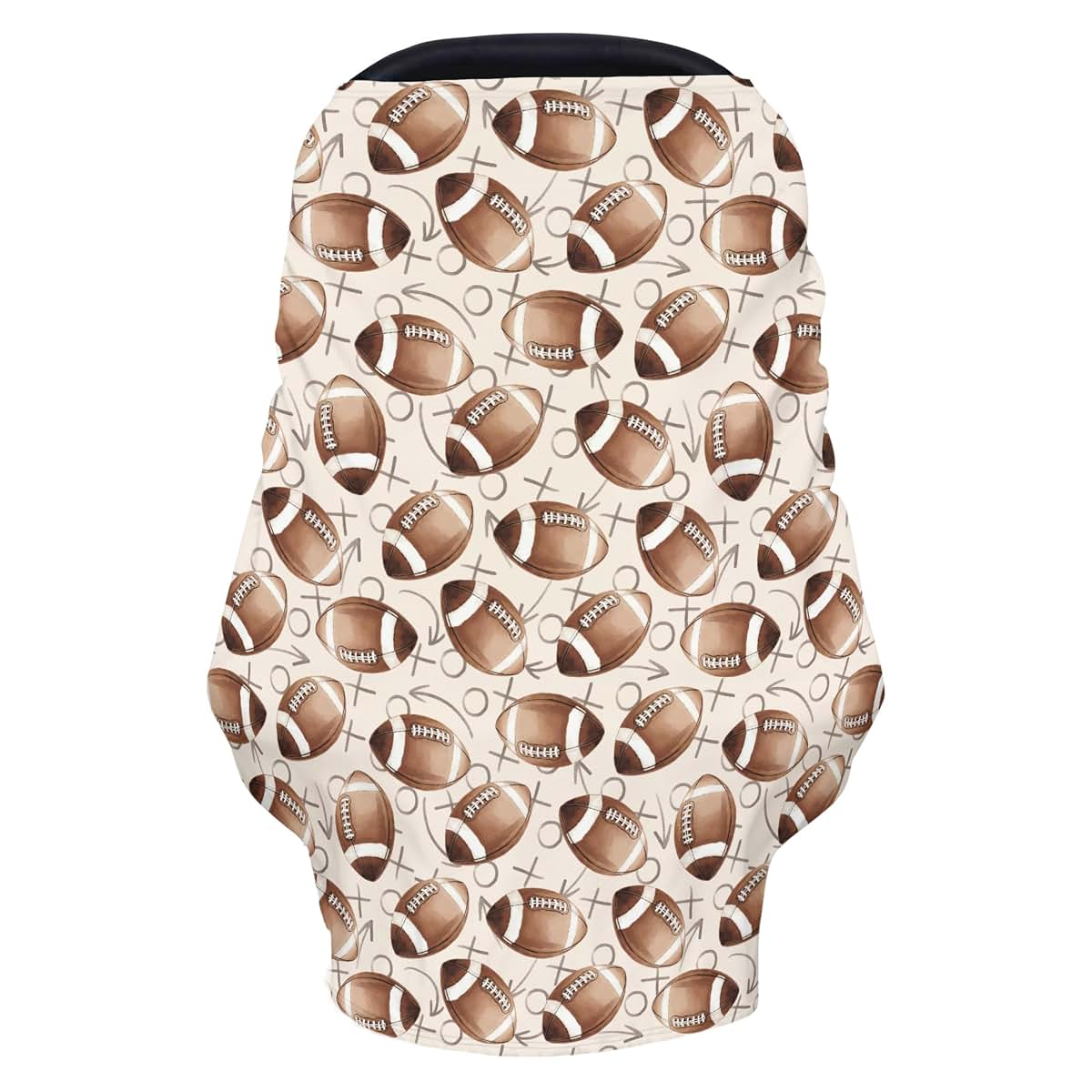 Cstdyfrv Football Game Day Baby Car Seat Cover And Nursing Canopy