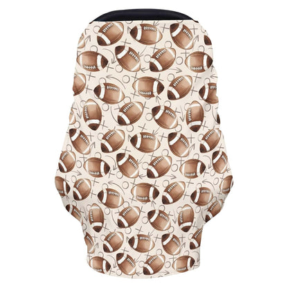 Cstdyfrv Football Game Day Baby Car Seat Cover And Nursing Canopy