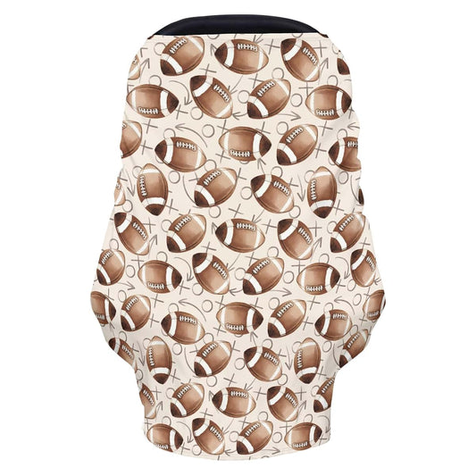 Cstdyfrv Football Game Day Baby Car Seat Cover And Nursing Canopy