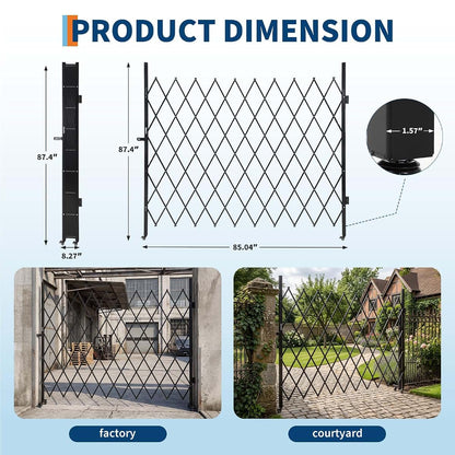 Hetoy Industrial Expandable Metal Barricade Portable Safety Barrier Gate (photo 2)