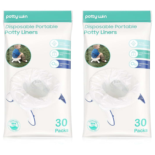 Minne Baby Disposable Potty Liners, 60 Count Universal Refill Bags