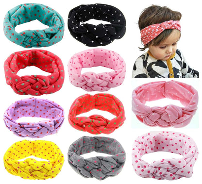 Baby Headbands Turban Knotted for Newborn Toddler Girls, 10 Pack