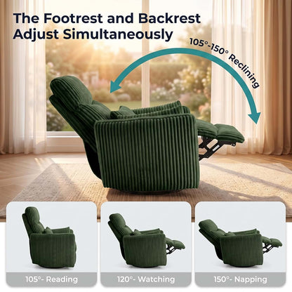 HearthHarmony Power Swivel Recliner Chair, Nursery Rocking Glider Chair (photo 3)