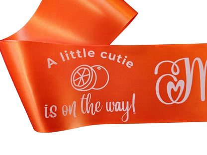 Amy's Bubbling Boutique Lil Little Cutie Baby Shower Gender Reveal Decorations Sash Pins Orange Party Sprinkle (ORANGE (photo 4)