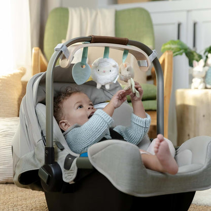 Ingenuity Essentials Wood Carrier Toy Bar for Strollers and Bouncers