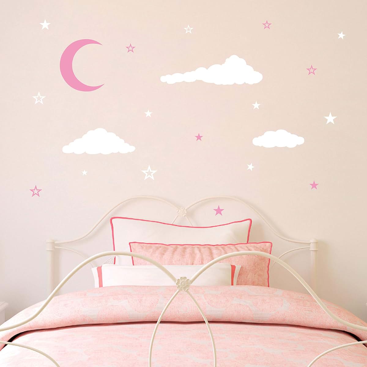 GESTYZ Moon & Stars Wall Decals Nursery Decoration Vinyl Stickers