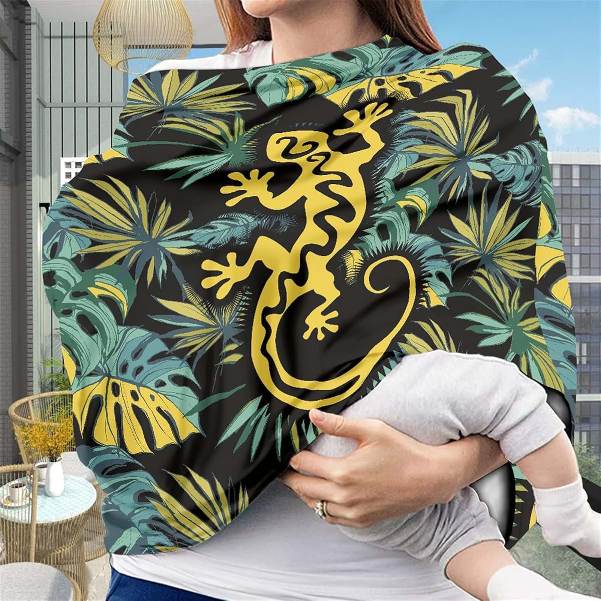 JEOCODY Multi-Use Baby Canopy Cover for Car Seat, High Chair & Stroller