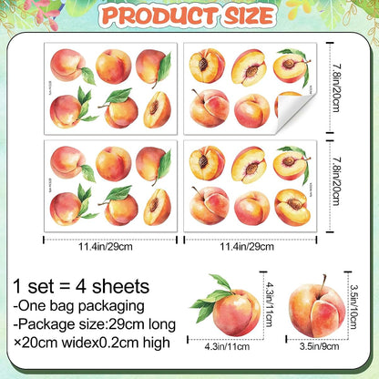 DTLIFEK Peach Wall Decals Sweet Fruit Wall Stickers