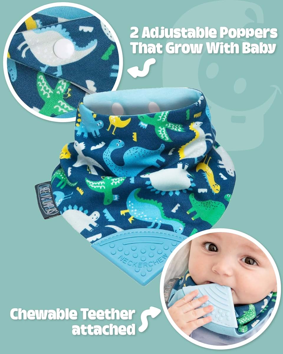 Cheeky Chompers Neckerchew 2-in-1 Teething Bib and Bandana Style