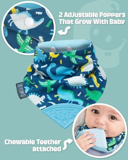 Cheeky Chompers Neckerchew 2-in-1 Teething Bib and Bandana Style