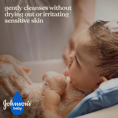 Johnson's Baby Sensitive Care Baby Wash & Shampoo, 13.6 fl oz, 2-in-1 Daily Moisturizing Cleanser