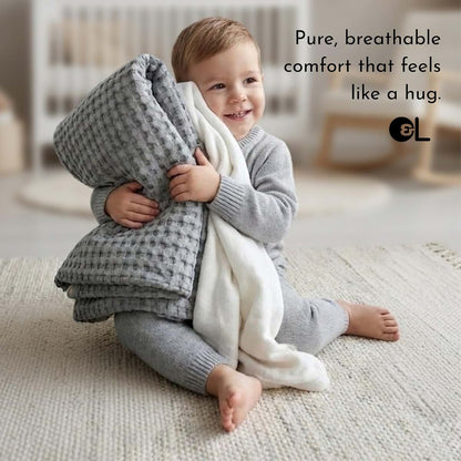 Olli & Lime Noir Rhombus Baby Blanket, Geometric Micro-Knit (photo 4)