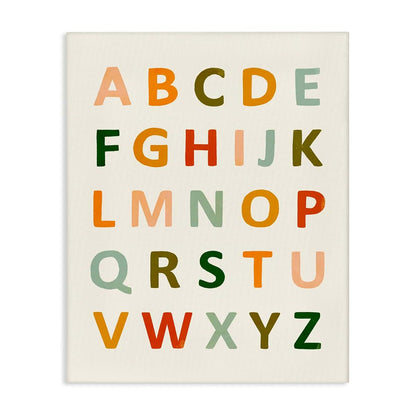 Stupell Industries ABC Letter Chart, 24 x 30 Inch Canvas Wall Art