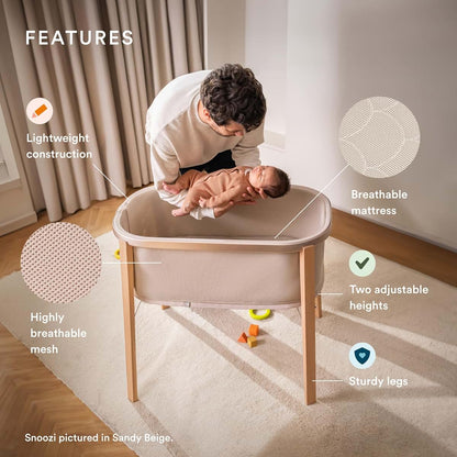 Stokke Snoozi Bassinet for Baby | Graphite Grey, Grows from Birth to 9 Months