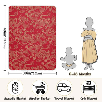 Cotton Baby Blanket Throw for Nursery Swaddling and Travel Use