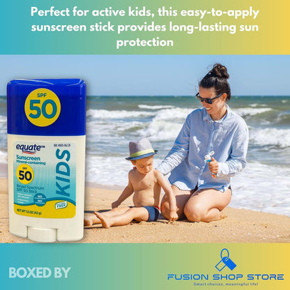 Fusion Shop Store Kids SPF 50 Mineral Sunscreen Sticks, 2 Pack (photo 2)