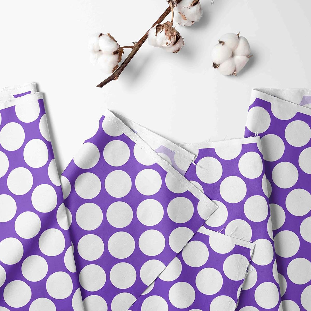 Bacati Large Dots Fabric Memory/Memo Photo Bulletin Board, Purple (photo 2)