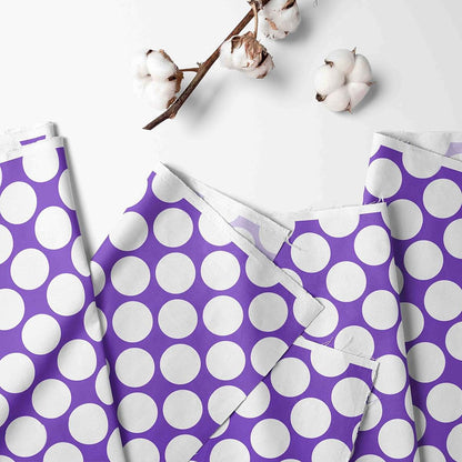 Bacati Large Dots Fabric Memory/Memo Photo Bulletin Board, Purple (photo 2)